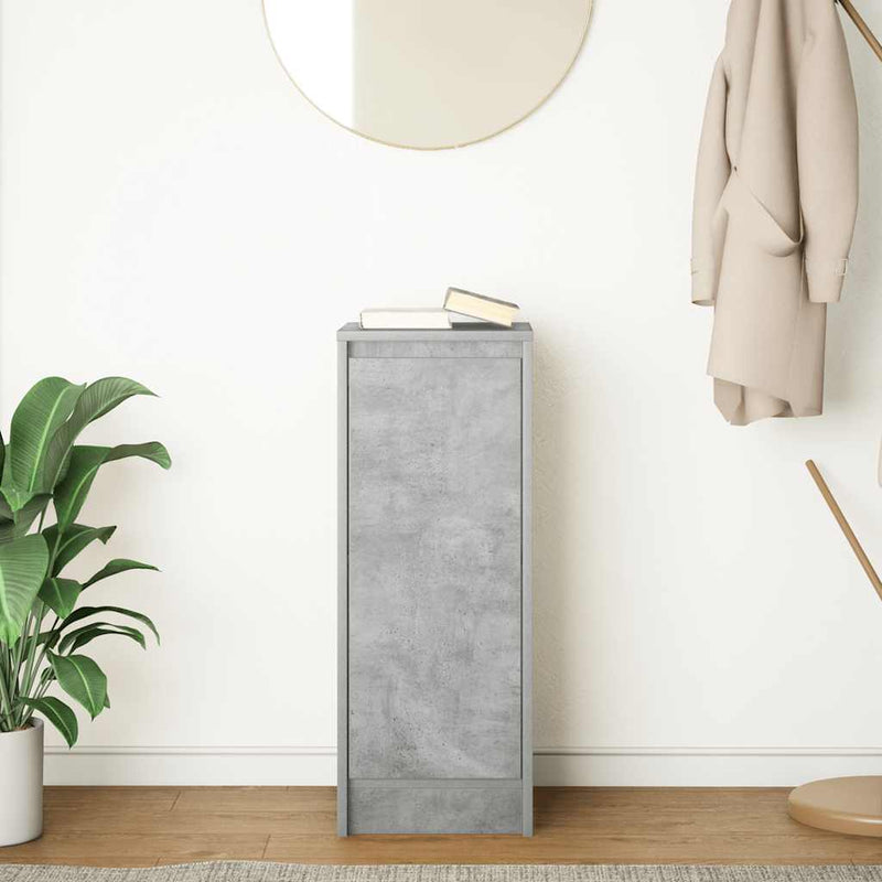 vidaXL betonszürke szerelt fa tálalószekrény 29,5x34x76 cm