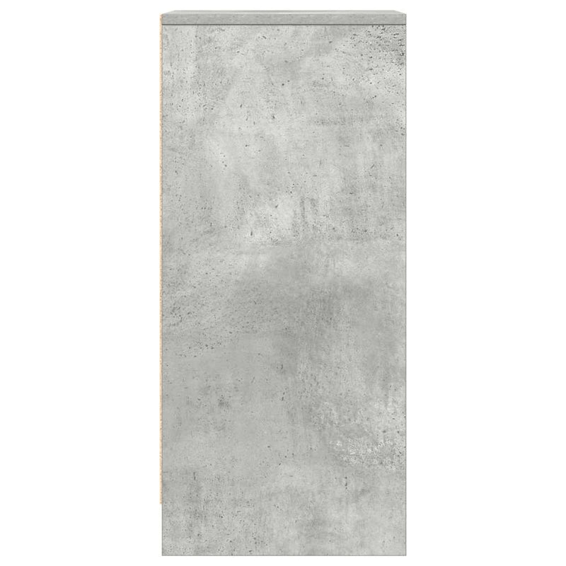 vidaXL betonszürke szerelt fa tálalószekrény 29,5x34x76 cm