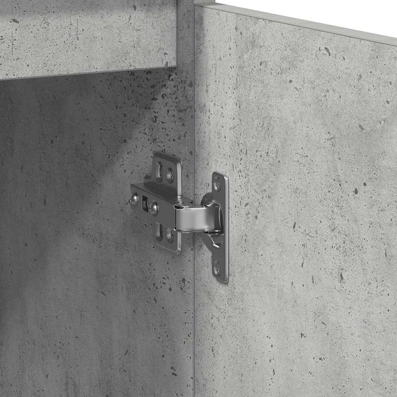 vidaXL betonszürke szerelt fa tálalószekrény 29,5x34x76 cm