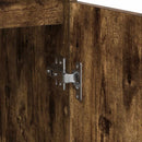 vidaXL füstös tölgy színű szerelt fa tálalószekrény 29,5x34x76 cm