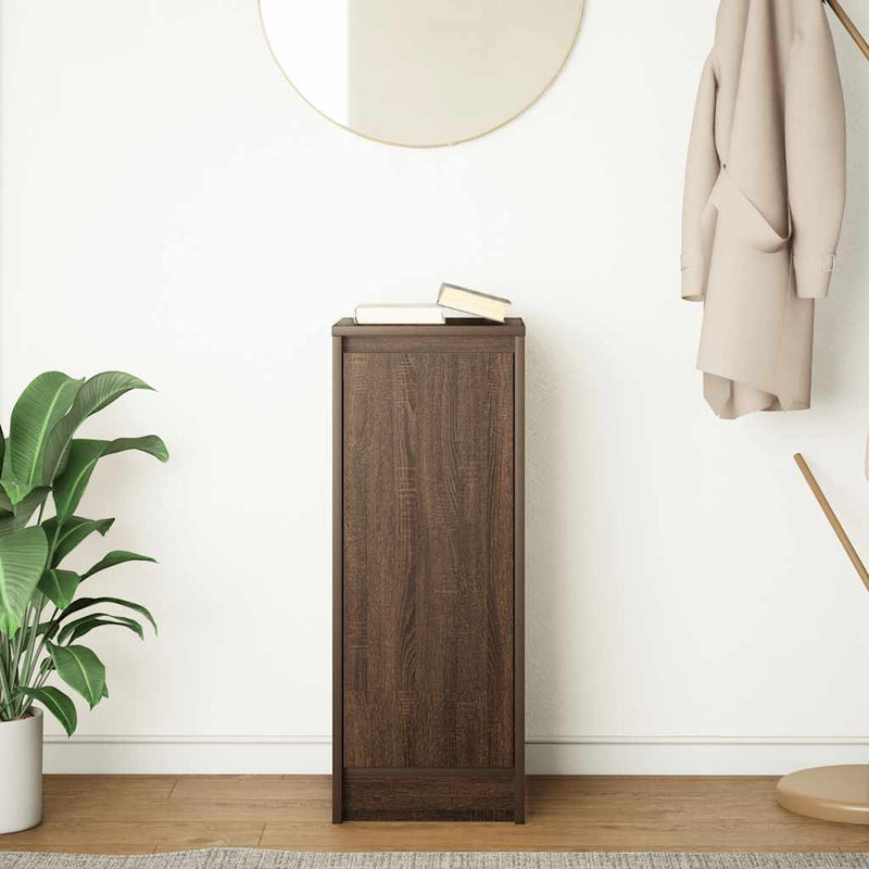 vidaXL barna tölgy színű szerelt fa tálalószekrény 29,5x34x76 cm