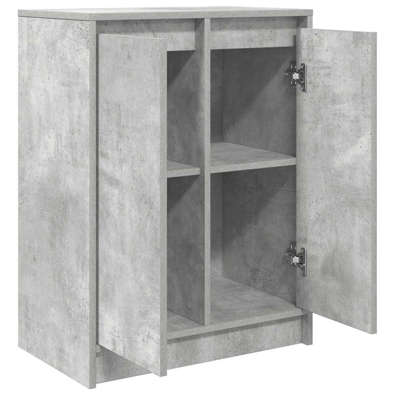 vidaXL betonszürke szerelt fa tálalószekrény 57x34x76 cm