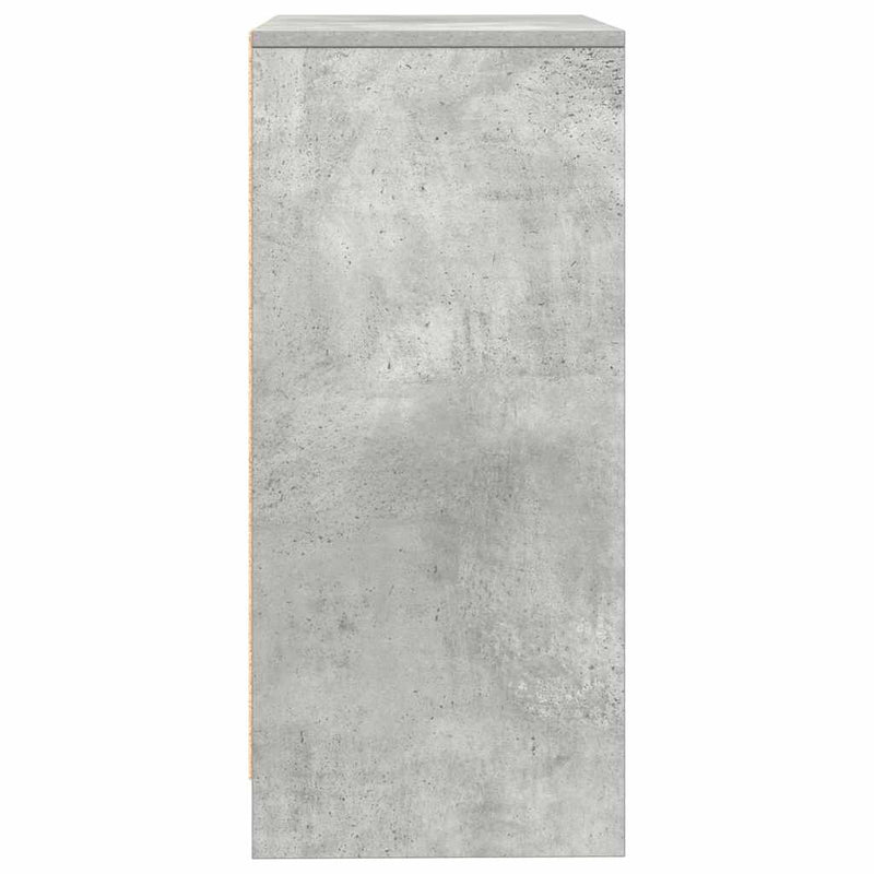 vidaXL betonszürke szerelt fa tálalószekrény 57x34x76 cm