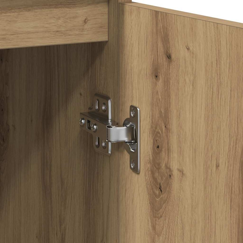 vidaXL kézműves tölgy színű szerelt fa tálalószekrény 57x34x76 cm