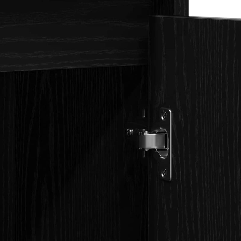 vidaXL fekete tölgy szerelt fa tálalószekrény 85x34x76 cm