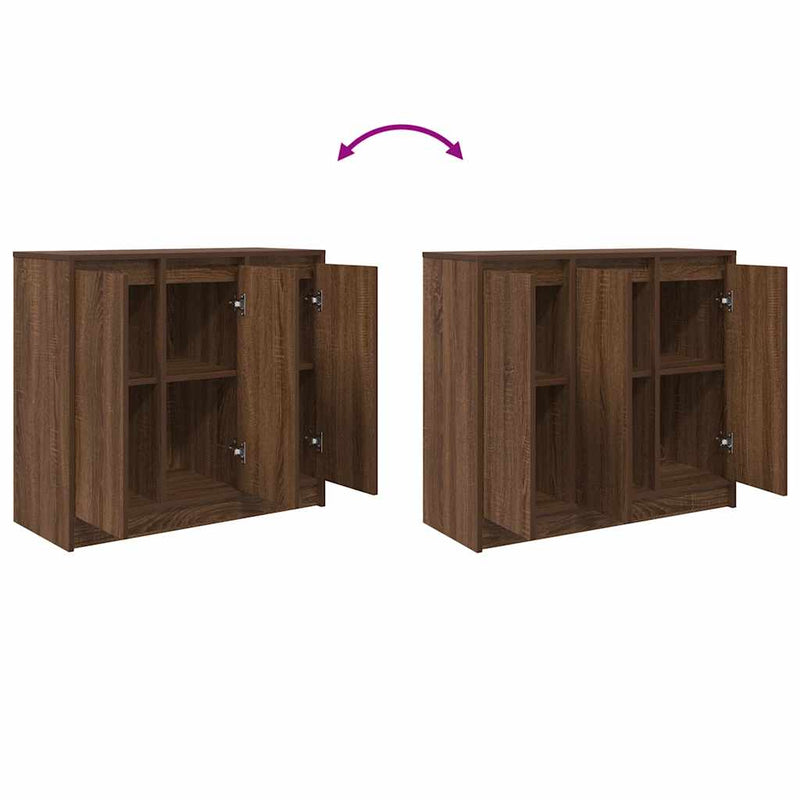 vidaXL barna tölgy színű szerelt fa tálalószekrény 85x34x76 cm
