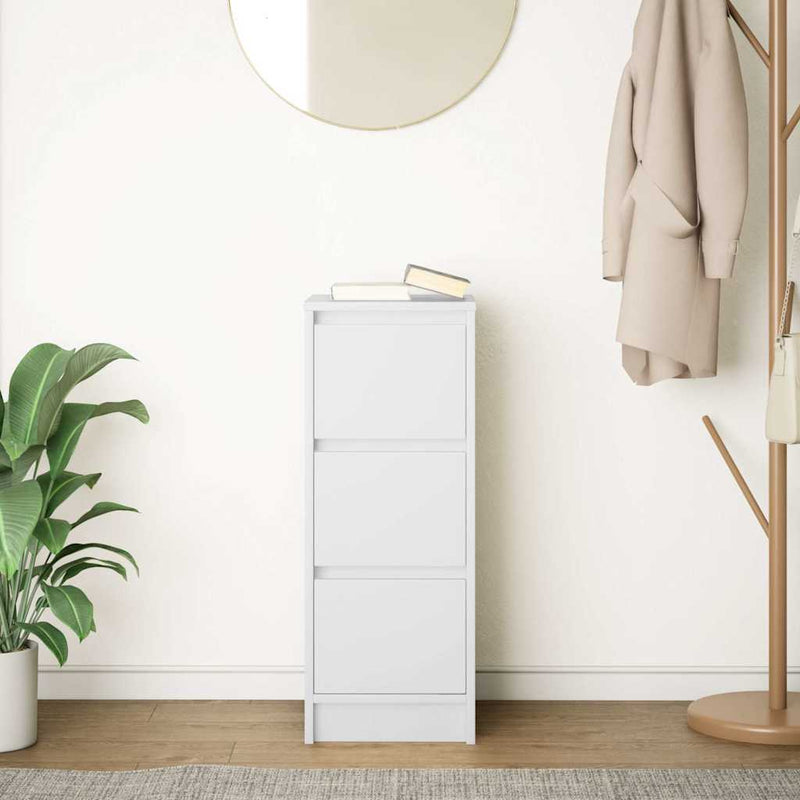 vidaXL fehér szerelt fa tálalószekrény 29,5x34x76 cm