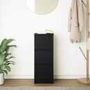 vidaXL fekete tölgy szerelt fa tálalószekrény 29,5x34x76 cm