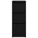 vidaXL fekete tölgy szerelt fa tálalószekrény 29,5x34x76 cm