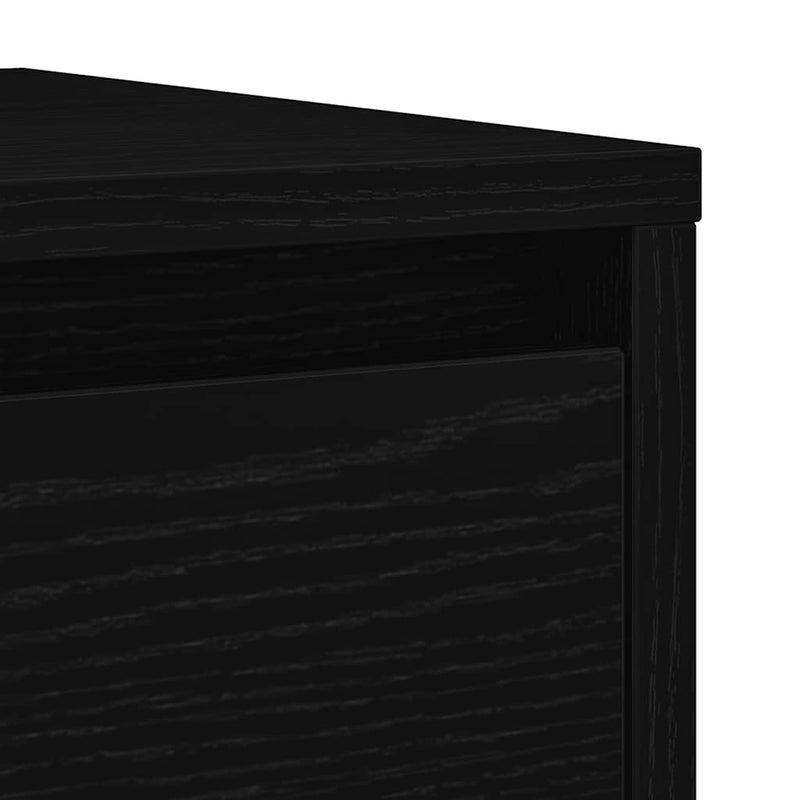 vidaXL fekete tölgy szerelt fa tálalószekrény 29,5x34x76 cm