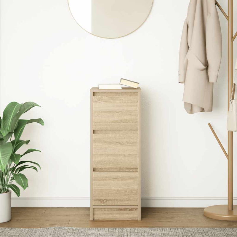 vidaXL sonoma tölgy színű szerelt fa tálalóasztal 29,5x34x76 cm