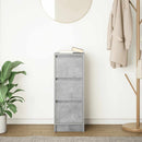 vidaXL betonszürke szerelt fa tálalószekrény 29,5x34x76 cm