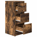 vidaXL füstös tölgy színű szerelt fa tálalószekrény 29,5x34x76 cm