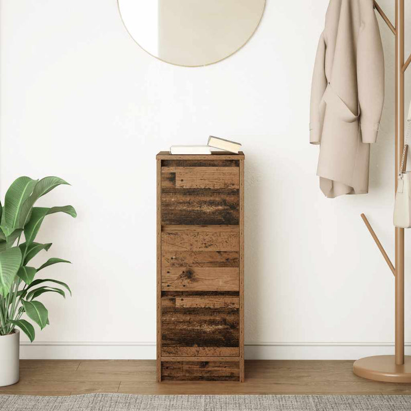 vidaXL antik fa színű szerelt fa tálalószekrény 29,5x34x76 cm