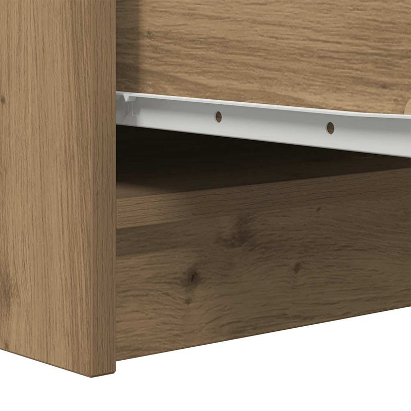 vidaXL kézműves tölgy színű szerelt fa tálalószekrény 29,5x34x76 cm