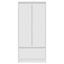 vidaXL fehér szerelt fa szekrény fiókkal 55,5x34x119,5 cm