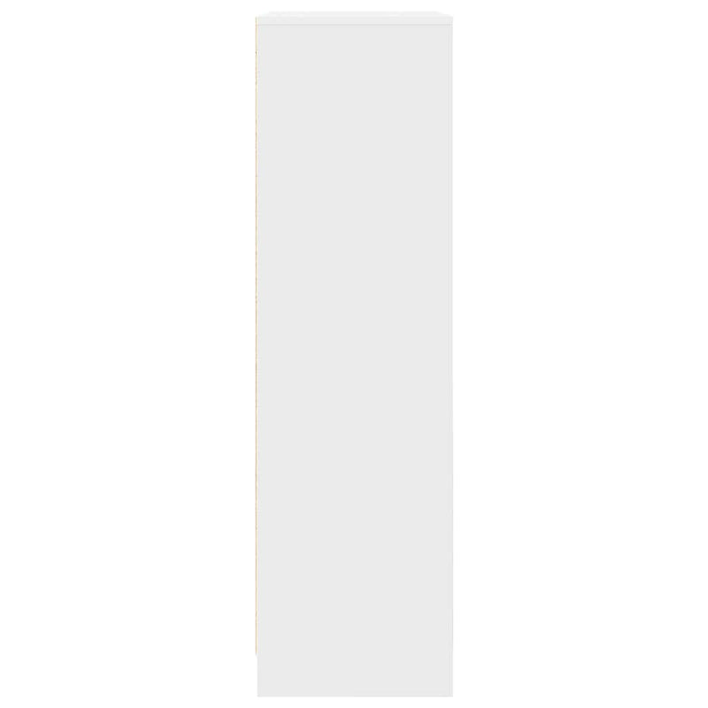 vidaXL fehér szerelt fa szekrény fiókkal 55,5x34x119,5 cm