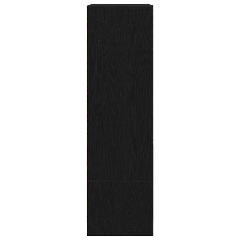 vidaXL fekete tölgy szerelt fa szekrény fiókkal 55,5x34x119,5 cm