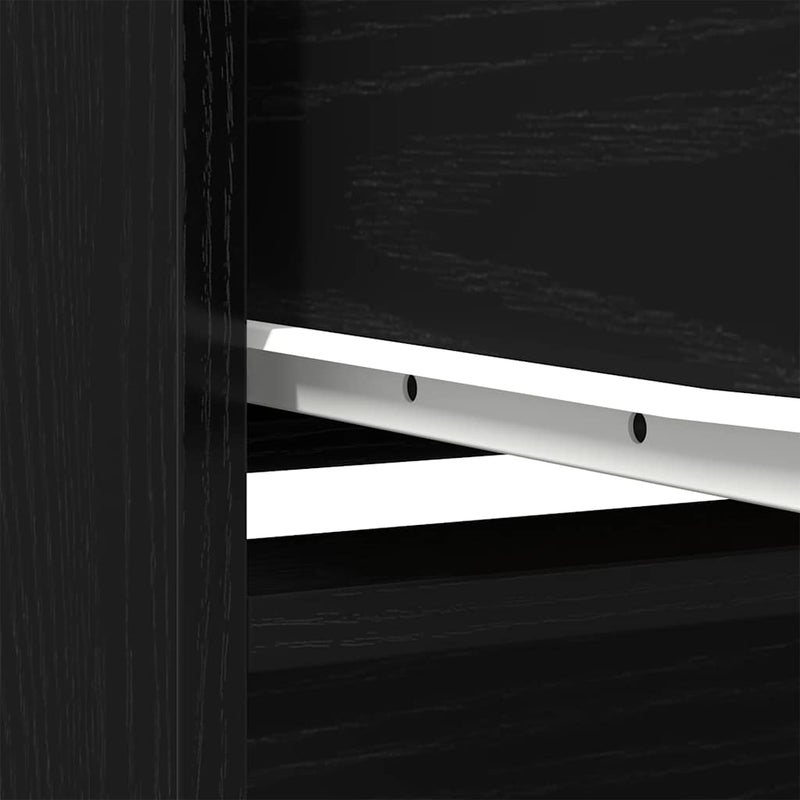 vidaXL fekete tölgy szerelt fa szekrény fiókkal 55,5x34x119,5 cm