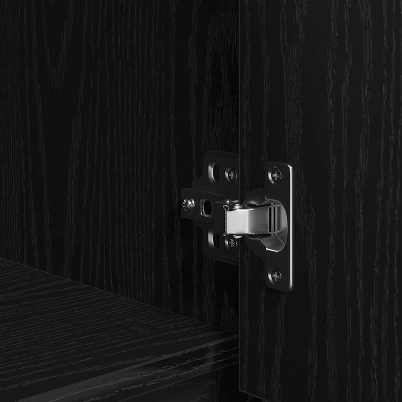 vidaXL fekete tölgy szerelt fa szekrény fiókkal 55,5x34x119,5 cm