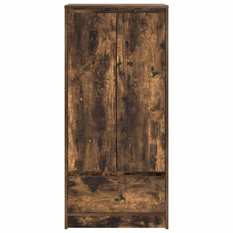 vidaXL füstös tölgy színű szerelt fa szekrény fiókkal 55,5x34x119,5 cm