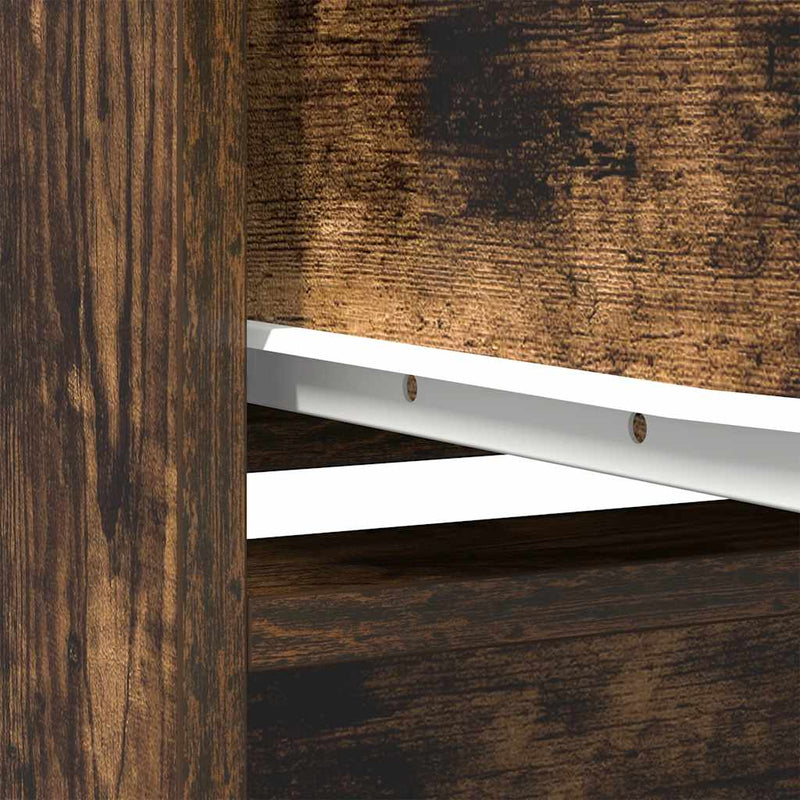 vidaXL füstös tölgy színű szerelt fa szekrény fiókkal 55,5x34x119,5 cm