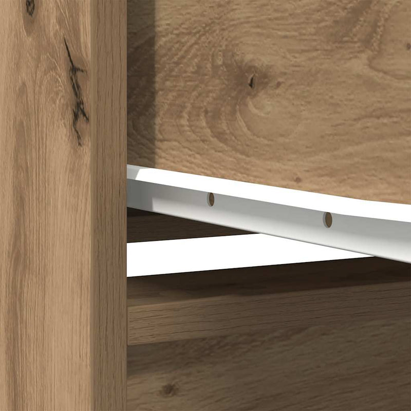 vidaXL kézműves tölgy szerelt fa szekrény fiókkal 55,5x34x119,5 cm