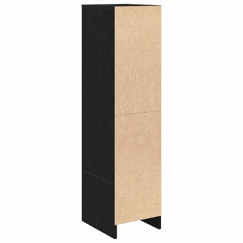 vidaXL fekete tölgy szerelt fa magasszekrény 29,5x34x119,5 cm