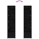 vidaXL fekete tölgy szerelt fa magasszekrény 29,5x34x119,5 cm