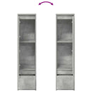 vidaXL betonszürke szerelt fa magasszekrény 29,5x34x119,5 cm