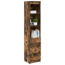 vidaXL füstös tölgy színű szerelt fa magasszekrény 37,5x35x180 cm