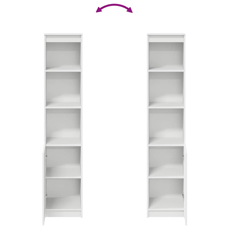 vidaXL fehér szerelt fa magasszekrény 37,5x35x180 cm