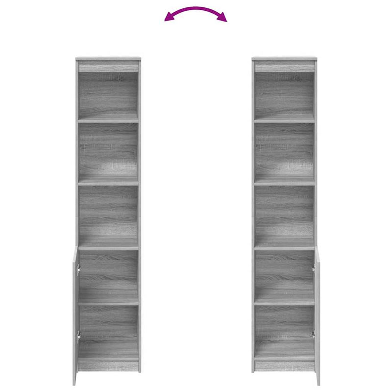 vidaXL szürke sonoma szerelt fa magasszekrény 37,5x35x180 cm