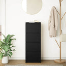 vidaXL fekete tölgy szerelt fa tálalószekrény 37,5x35x99 cm