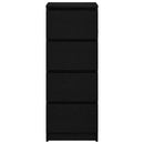 vidaXL fekete tölgy szerelt fa tálalószekrény 37,5x35x99 cm