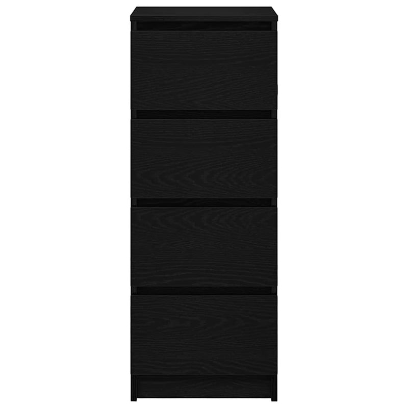 vidaXL fekete tölgy szerelt fa tálalószekrény 37,5x35x99 cm