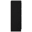 vidaXL fekete tölgy szerelt fa tálalószekrény 37,5x35x99 cm