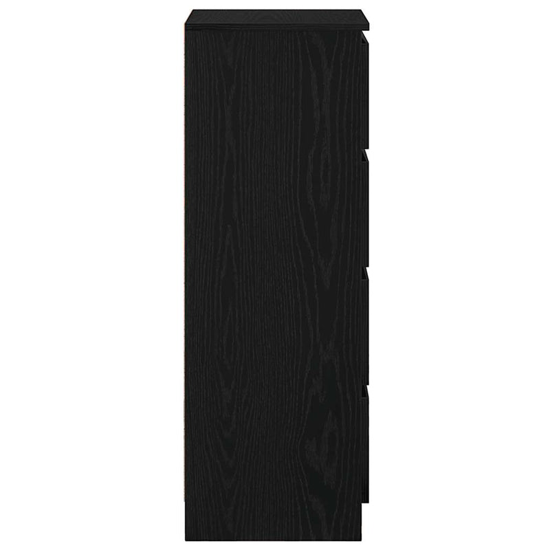 vidaXL fekete tölgy szerelt fa tálalószekrény 37,5x35x99 cm