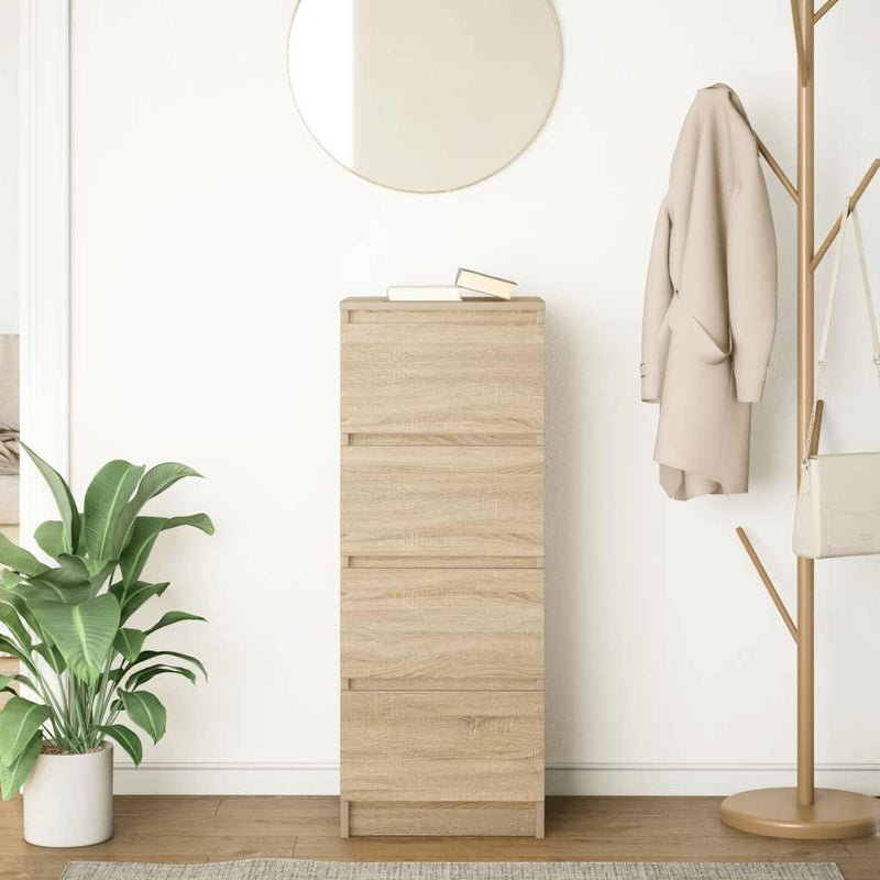 vidaXL sonoma tölgy színű szerelt fa tálalószekrény 37,5x35x99 cm