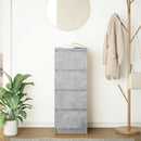 vidaXL betonszürke szerelt fa tálalószekrény 37,5x35x99 cm