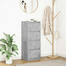 vidaXL betonszürke szerelt fa tálalószekrény 37,5x35x99 cm