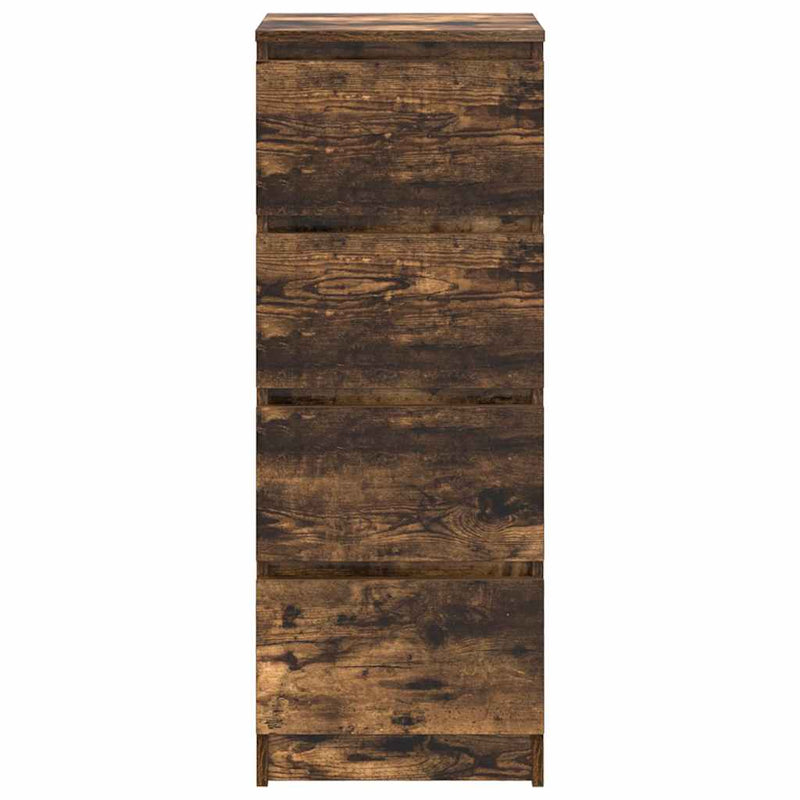 vidaXL füstös tölgy színű szerelt fa tálalószekrény 37,5x35x99 cm