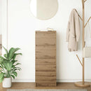 vidaXL kézműves tölgy színű szerelt fa tálalószekrény 37,5x35x99 cm