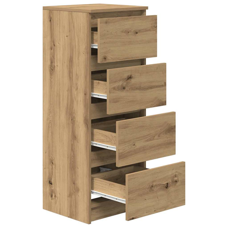 vidaXL kézműves tölgy színű szerelt fa tálalószekrény 37,5x35x99 cm