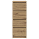 vidaXL kézműves tölgy színű szerelt fa tálalószekrény 37,5x35x99 cm