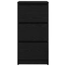 vidaXL fekete tölgy szerelt fa tálalószekrény 37,5x35x76 cm