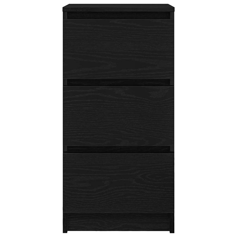 vidaXL fekete tölgy szerelt fa tálalószekrény 37,5x35x76 cm