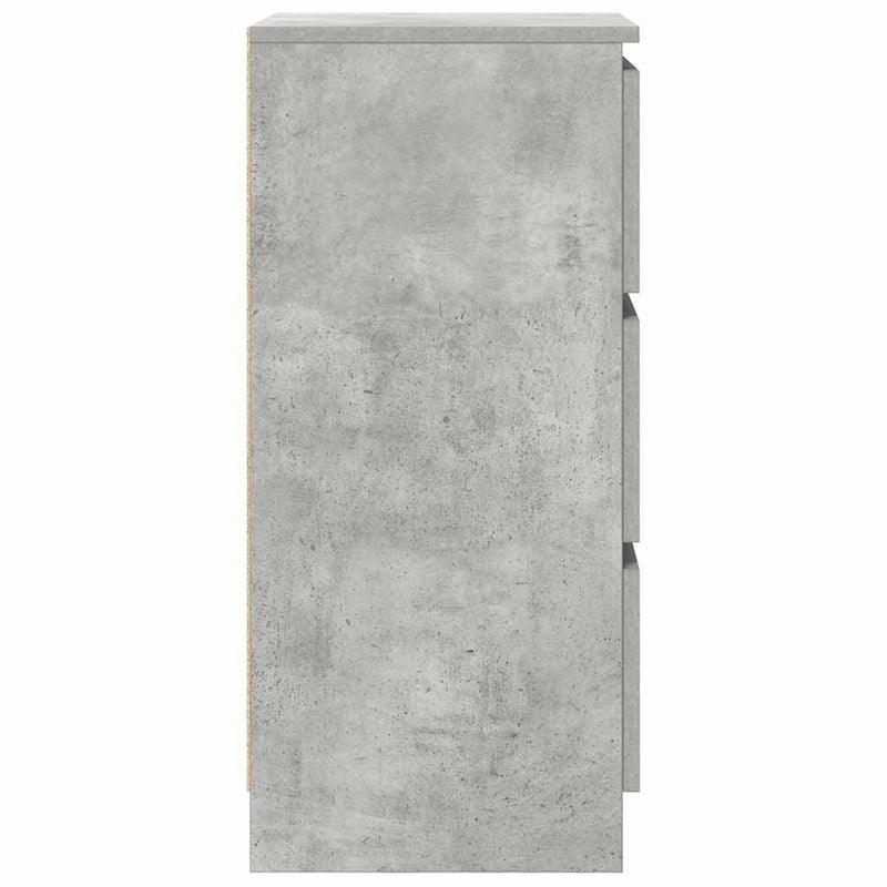 vidaXL betonszürke szerelt fa tálalószekrény 37,5x35x76 cm