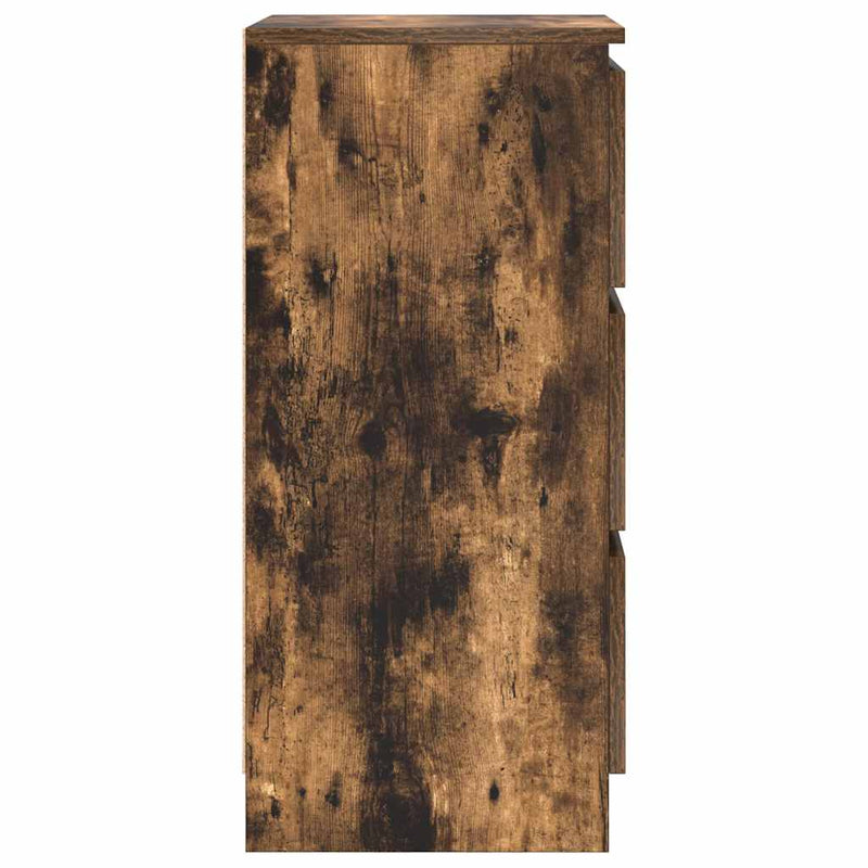 vidaXL füstös tölgy színű szerelt fa tálalószekrény 37,5x35x76 cm