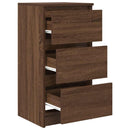 vidaXL barna tölgy színű szerelt fa tálalószekrény 37,5x35x76 cm